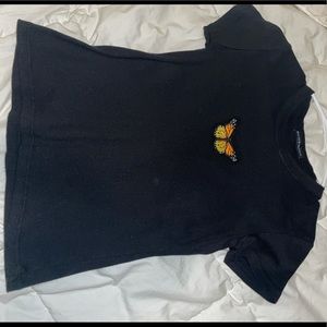Brandy Melville fitted butterfly shirt